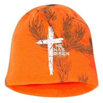 Happy Easter Jesus He Has Risen Religious Christian Kati - Camo Knit Beanie