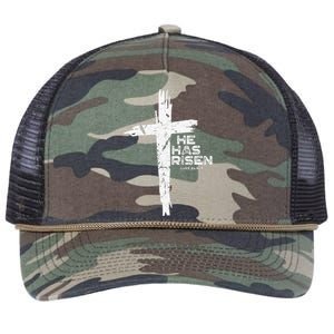 Happy Easter Jesus He Has Risen Religious Christian Retro Rope Trucker Hat Cap