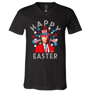 Happy Easter Joe Biden 4th of July Memorial Independence V-Neck T-Shirt