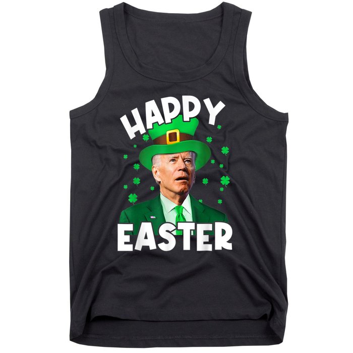 Happy Easter Joe Biden Leprechaun Shamrock St Patrick's Day Tank Top