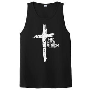 Happy Easter Jesus He Has Risen Religious Christian PosiCharge Competitor Tank