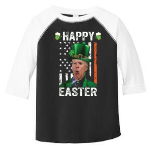 Happy Easter Joe Biden Leprechaun Shamrock St Patrick's Day Toddler Fine Jersey T-Shirt