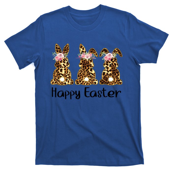 Happy Easter Leopard Bunny Rabbit Palm Sunday Meaningful Gift T-Shirt