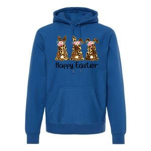 Happy Easter Leopard Bunny Rabbit Palm Sunday Meaningful Gift Premium Hoodie