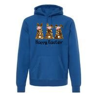 Happy Easter Leopard Bunny Rabbit Palm Sunday Meaningful Gift Premium Hoodie