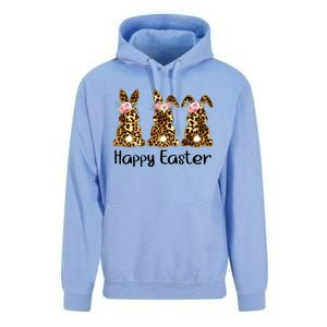 Happy Easter Leopard Bunny Rabbit Palm Sunday Meaningful Gift Unisex Surf Hoodie