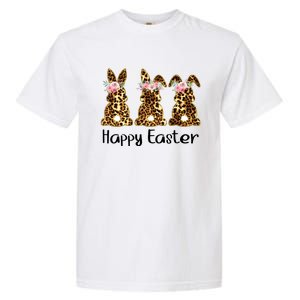 Happy Easter Leopard Bunny Rabbit Palm Sunday Meaningful Gift Garment-Dyed Heavyweight T-Shirt