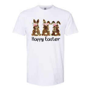 Happy Easter Leopard Bunny Rabbit Palm Sunday Meaningful Gift Softstyle CVC T-Shirt