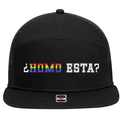 Homo Esta LGBT 7 Panel Mesh Trucker Snapback Hat