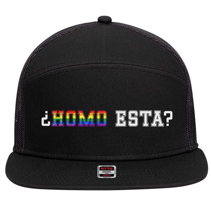 Homo Esta LGBT 7 Panel Mesh Trucker Snapback Hat