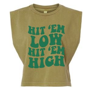 Hit 'Em Low Hit 'Em High Garment-Dyed Women's Muscle Tee