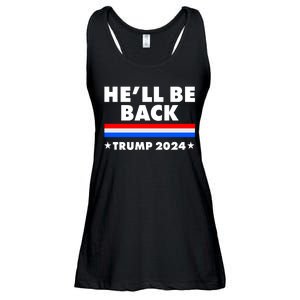 He'll Be Back Trump 2024 Ladies Essential Flowy Tank