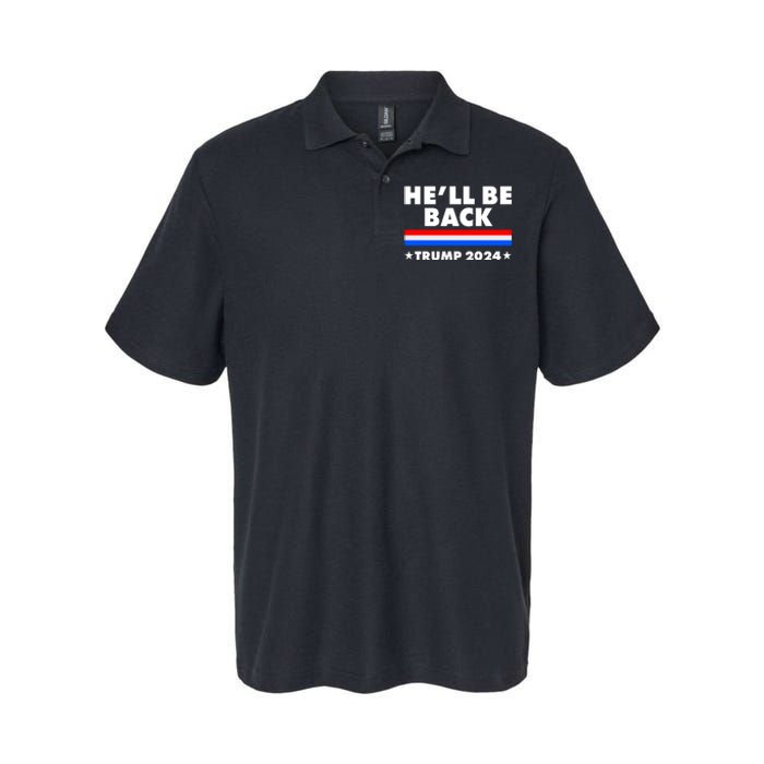 He'll Be Back Trump 2024 Softstyle Adult Sport Polo