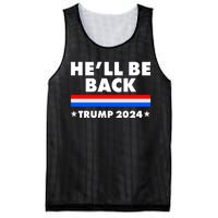 He'll Be Back Trump 2024 Mesh Reversible Basketball Jersey Tank