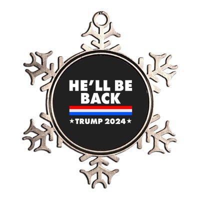 He'll Be Back Trump 2024 Metallic Star Ornament