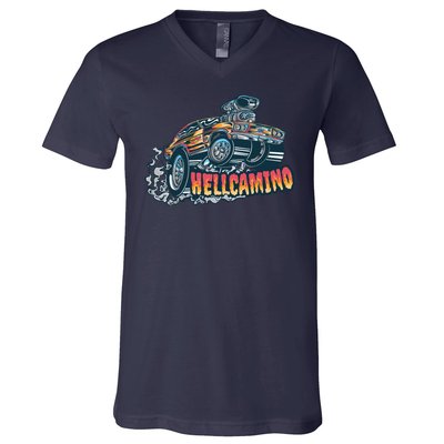 Hellcamino Car V-Neck T-Shirt