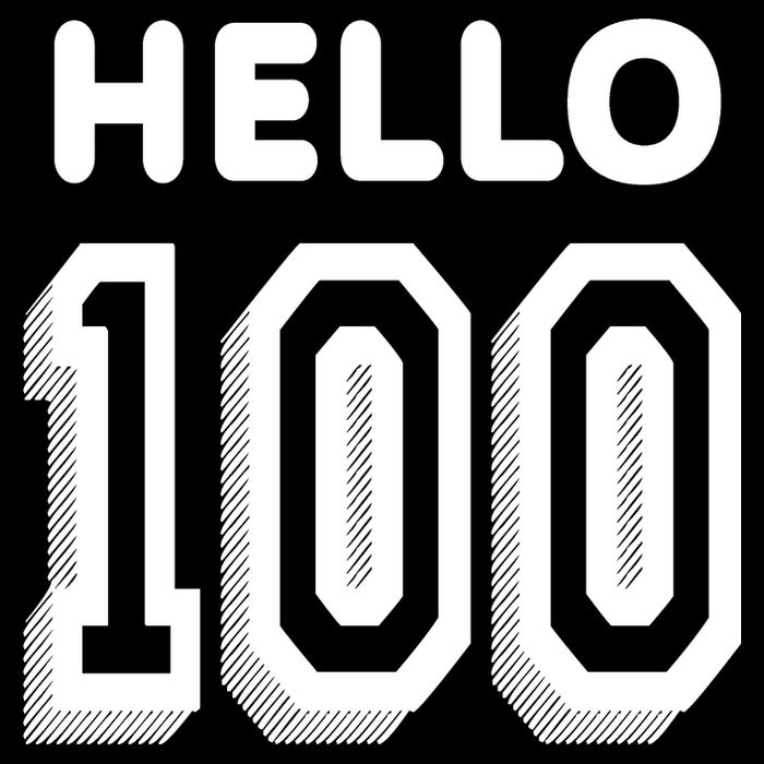 Hello 100 Funny 100th Birthday Flexfit Unipanel Trucker Cap
