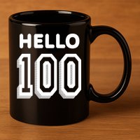 Hello 100 Funny 100th Birthday 11oz C Handle Ceramic Mug