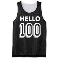 Hello 100 Funny 100th Birthday Mesh Reversible Basketball Jersey Tank