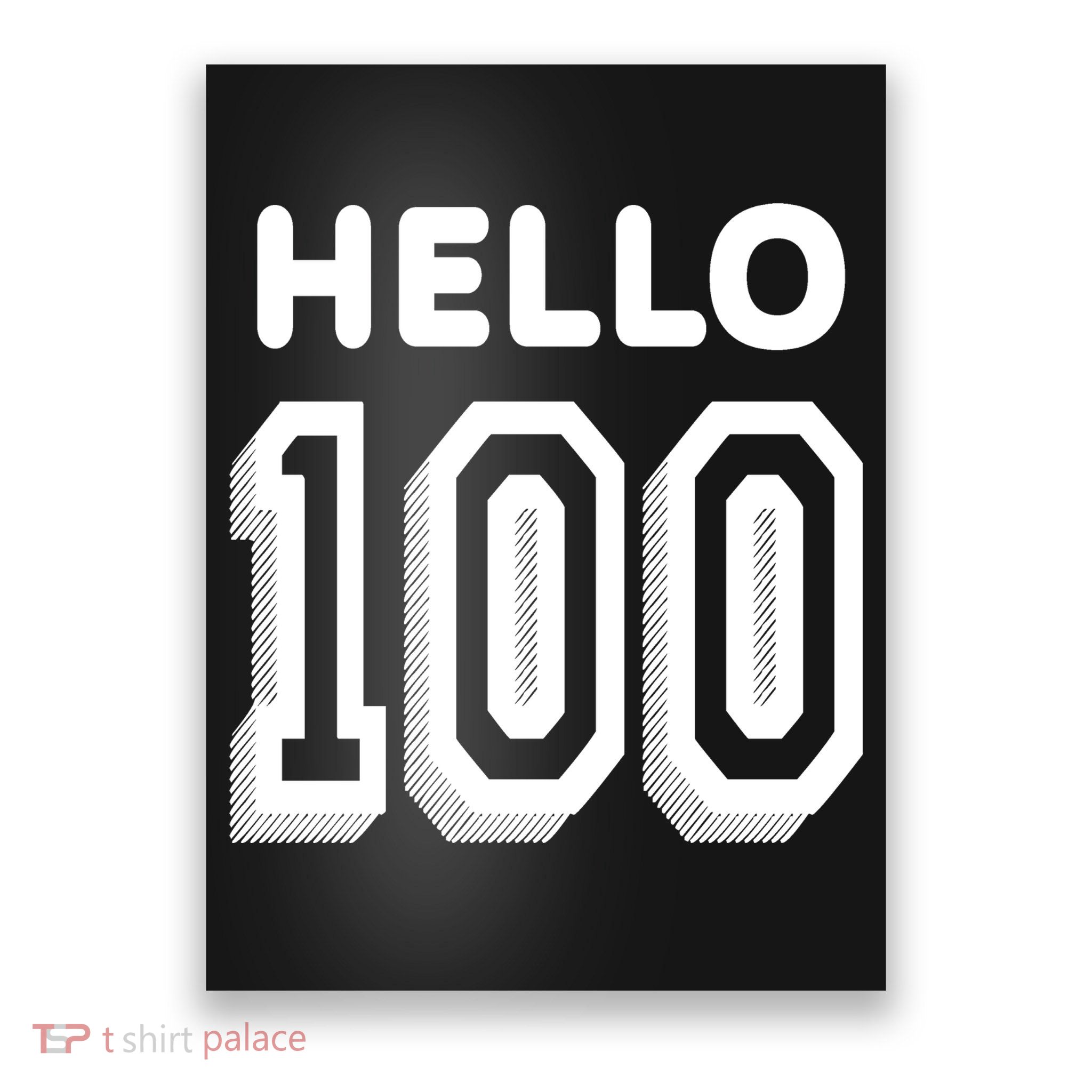 Hello 100 Funny 100th Birthday Poster