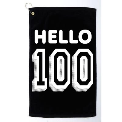 Hello 100 Funny 100th Birthday Golf Towel