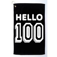 Hello 100 Funny 100th Birthday Golf Towel