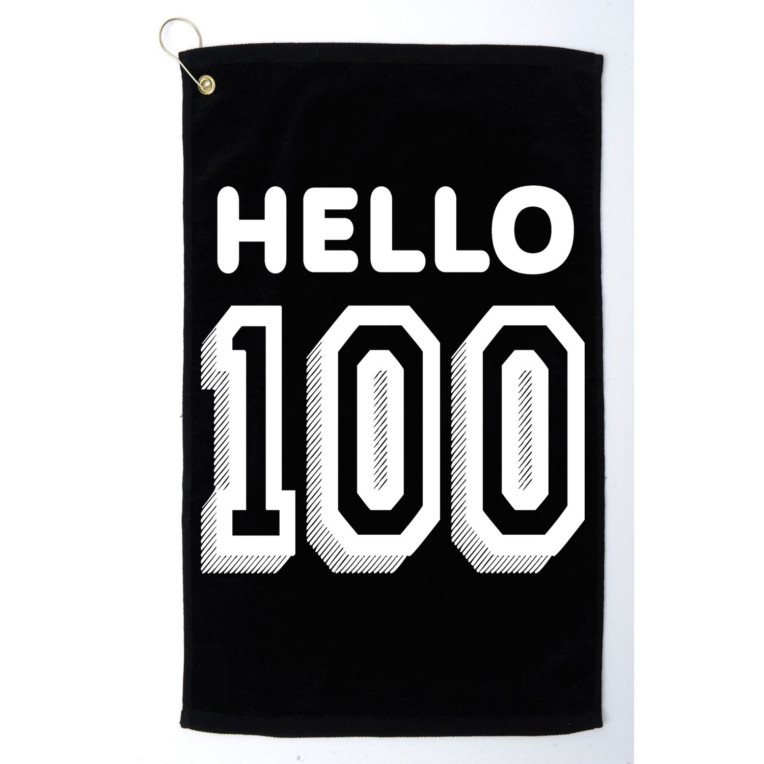 Hello 100 Funny 100th Birthday Golf Towel