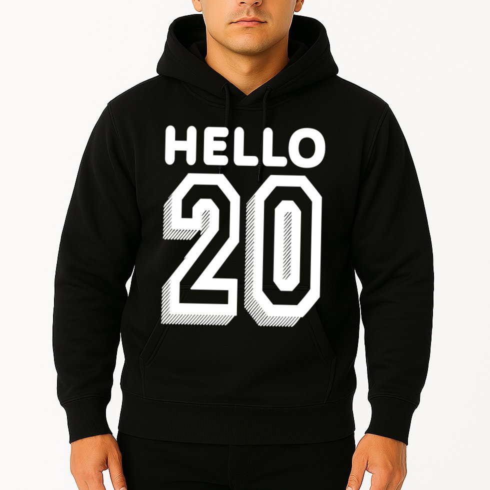Hello 20 Funny 20th Birthday Hoodie