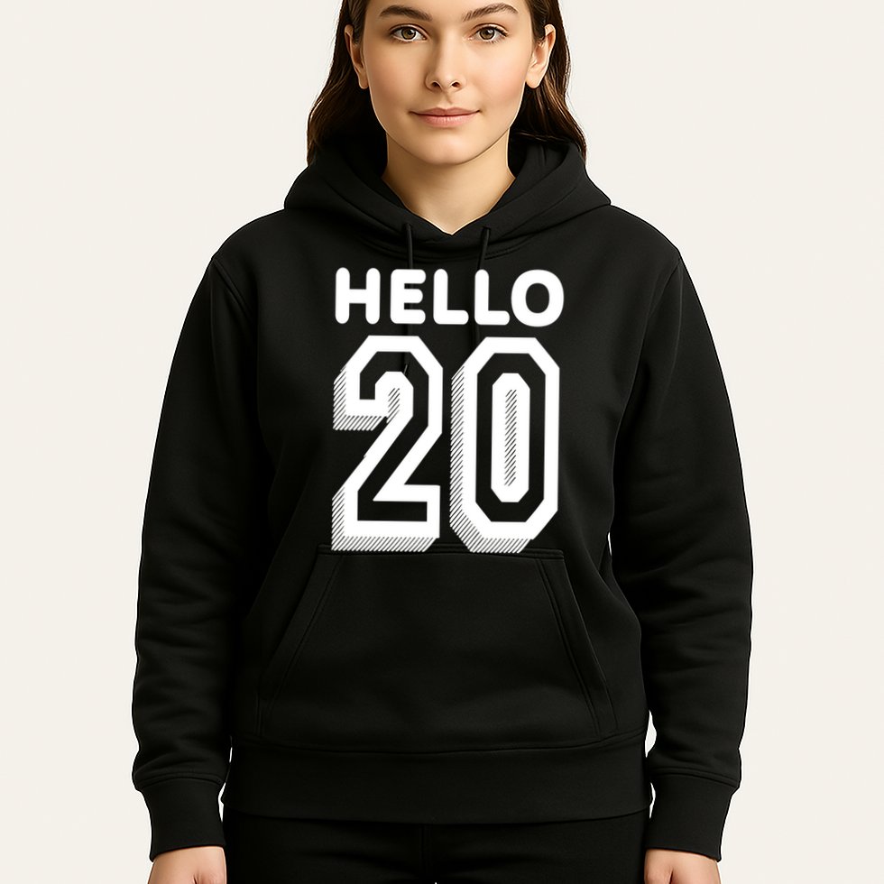 Hello 20 Funny 20th Birthday Hoodie
