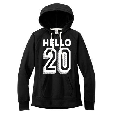 Hello 20 Funny 20th Birthday Women's Fleece Hoodie