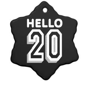 Hello 20 Funny 20th Birthday Ceramic Star Ornament