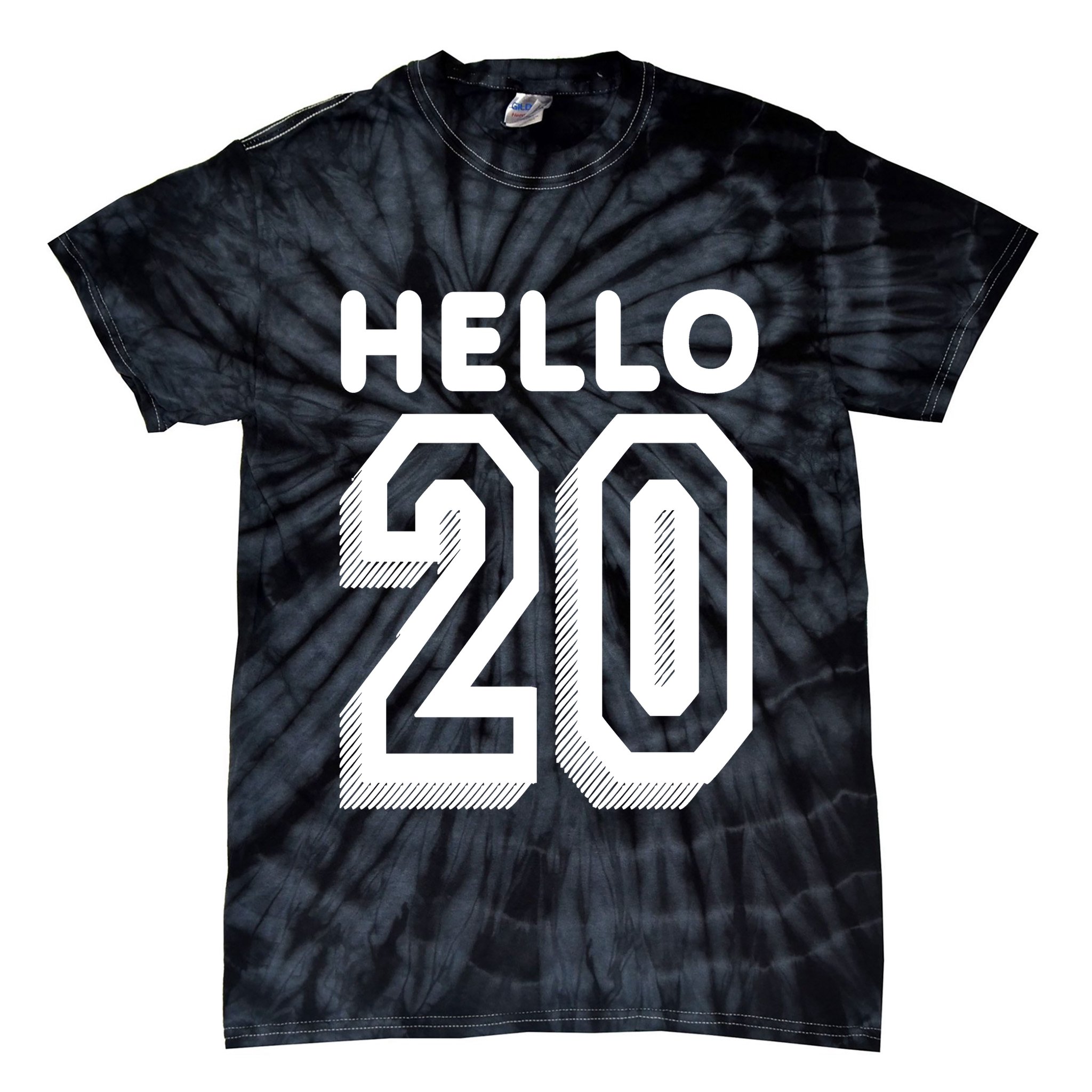 Hello 20 Funny 20th Birthday Tie-Dye T-Shirt