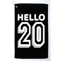 Hello 20 Funny 20th Birthday Golf Towel
