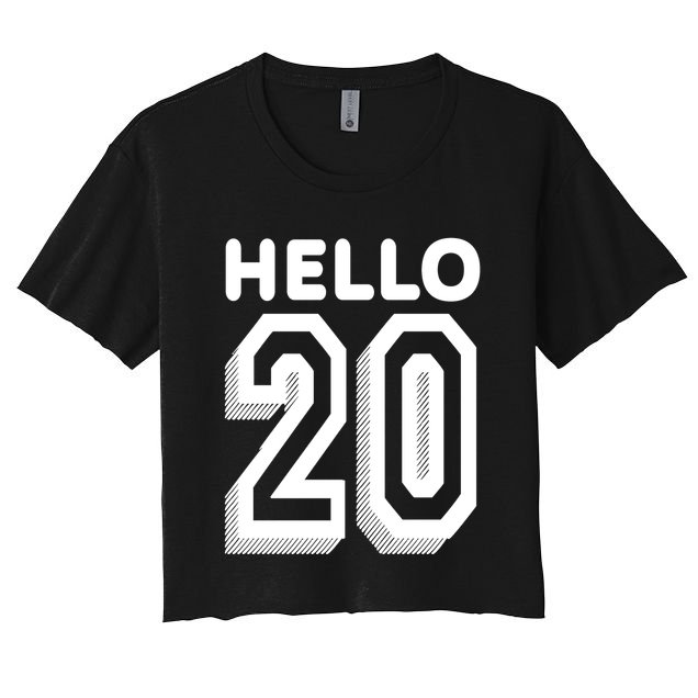 Hello 20 Funny 20th Birthday Crop Top