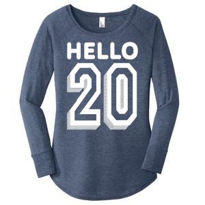 Hello 20 Funny 20th Birthday Women's Perfect Tri Tunic Long Sleeve Shirt