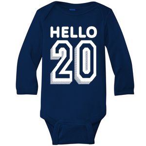 Hello 20 Funny 20th Birthday Baby Long Sleeve Bodysuit