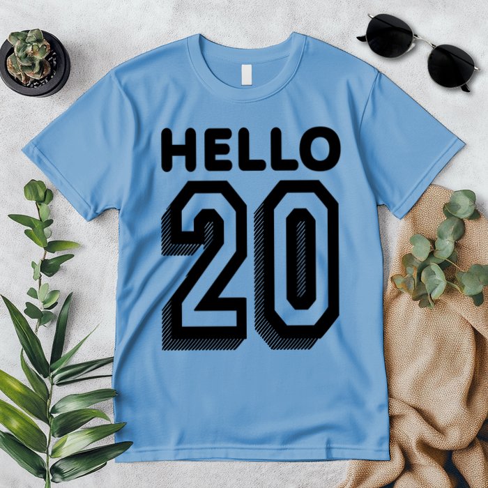 Hello 20 Funny 20th Birthday Premium T-Shirt