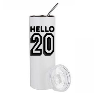 Hello 20 Funny 20th Birthday Stainless Steel Tumbler