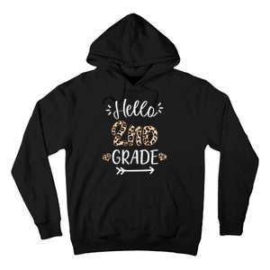 Hello 2nd Grade Cute Leopard Heart Hoodie