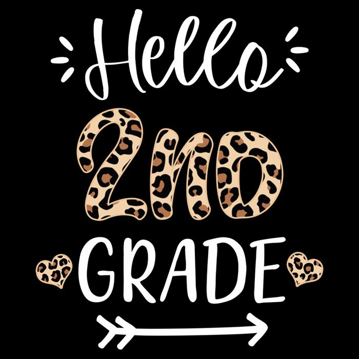 Hello 2nd Grade Cute Leopard Heart Backpack