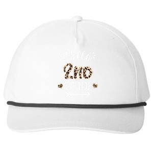 Hello 2nd Grade Cute Leopard Heart Snapback Five-Panel Rope Hat