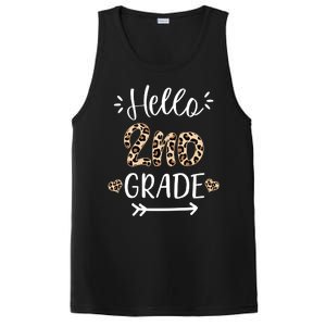 Hello 2nd Grade Cute Leopard Heart PosiCharge Competitor Tank