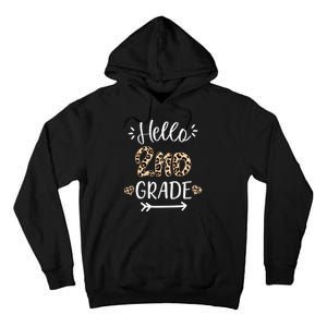 Hello 2nd Grade Cute Leopard Heart Tall Hoodie