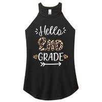 Hello 2nd Grade Cute Leopard Heart Women's Perfect Tri Rocker Tank