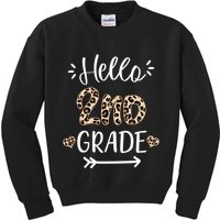 Hello 2nd Grade Cute Leopard Heart Kids Sweatshirt
