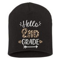 Hello 2nd Grade Cute Leopard Heart Short Acrylic Beanie