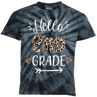 Hello 2nd Grade Cute Leopard Heart Kids Tie-Dye T-Shirt