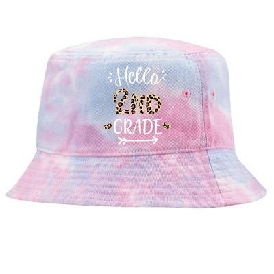 Hello 2nd Grade Cute Leopard Heart Tie-Dyed Bucket Hat