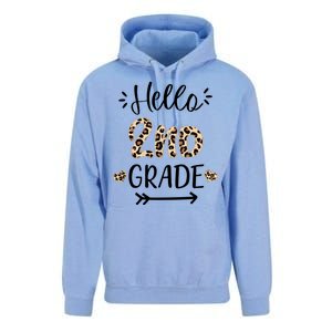 Hello 2nd Grade Cute Leopard Heart Unisex Surf Hoodie