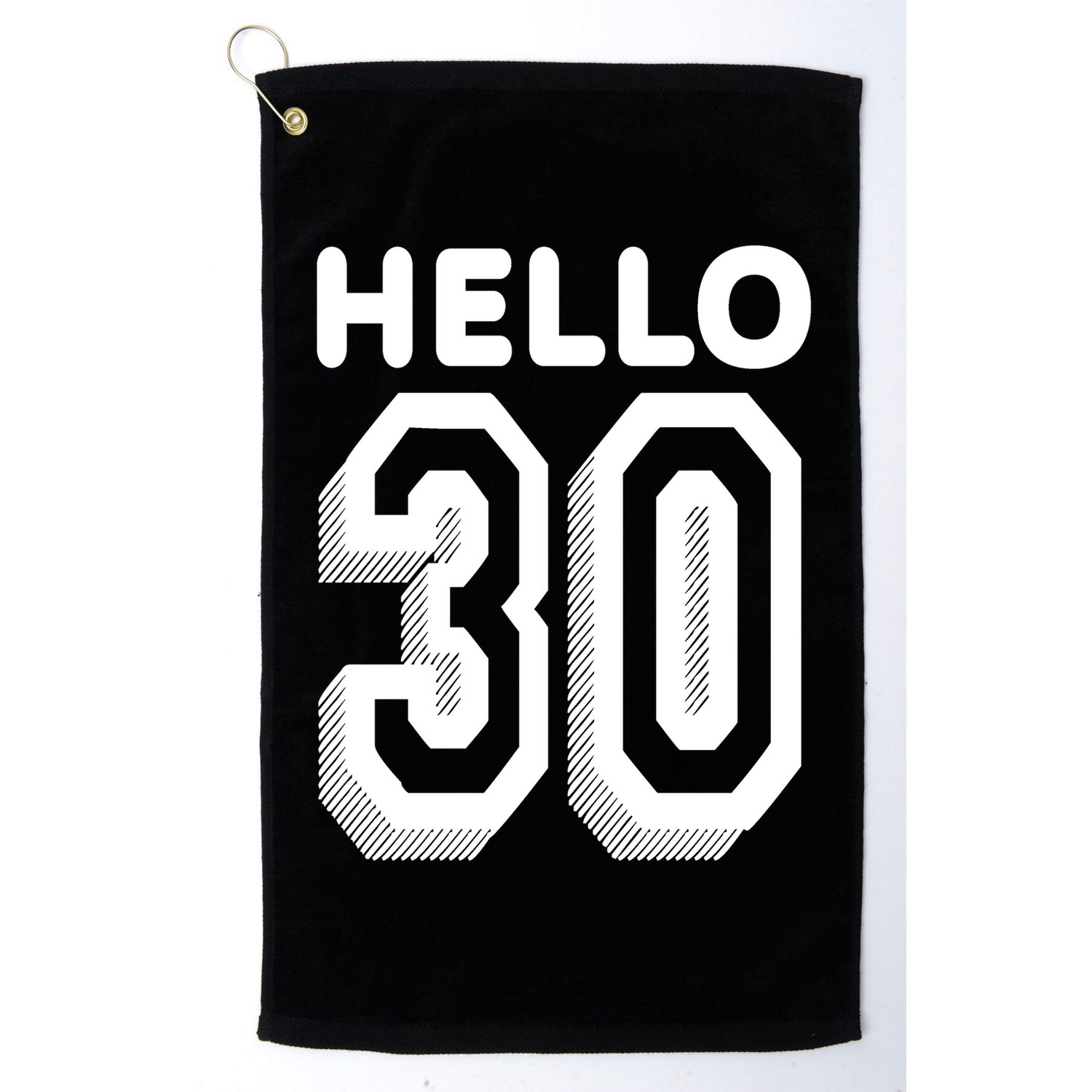 Hello 30 Funny 30th Birthday Golf Towel